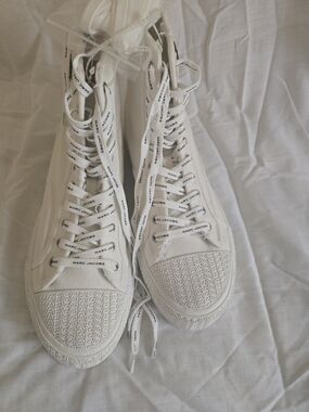 Marc Jacobs White High-Top Canvas Sneakers